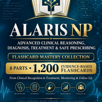 ALARIS NP ADVANCED CLINICAL REASONING, DIAGNOSIS, TREATMENT & SAFE PRESCRIBING FLASHCARD MASTERY COLLECTION